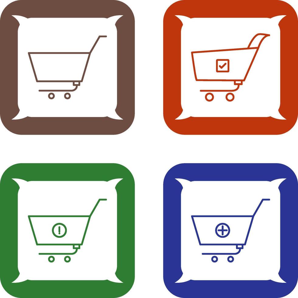 empty cart and confirm order Icon vector