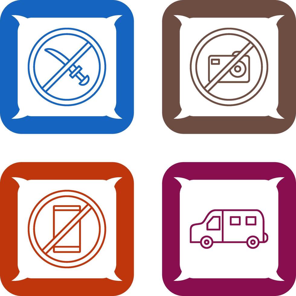 no weapons and no pictures Icon vector
