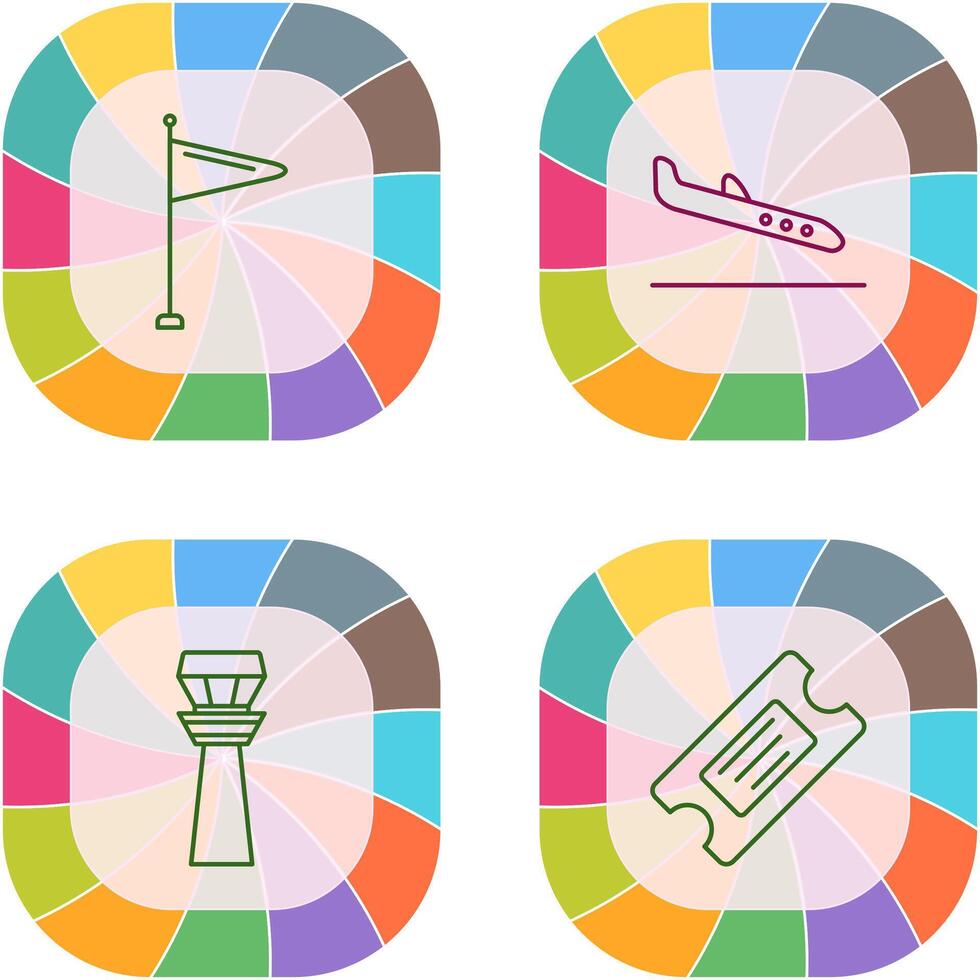 Wind Sign and Arrival Icon vector
