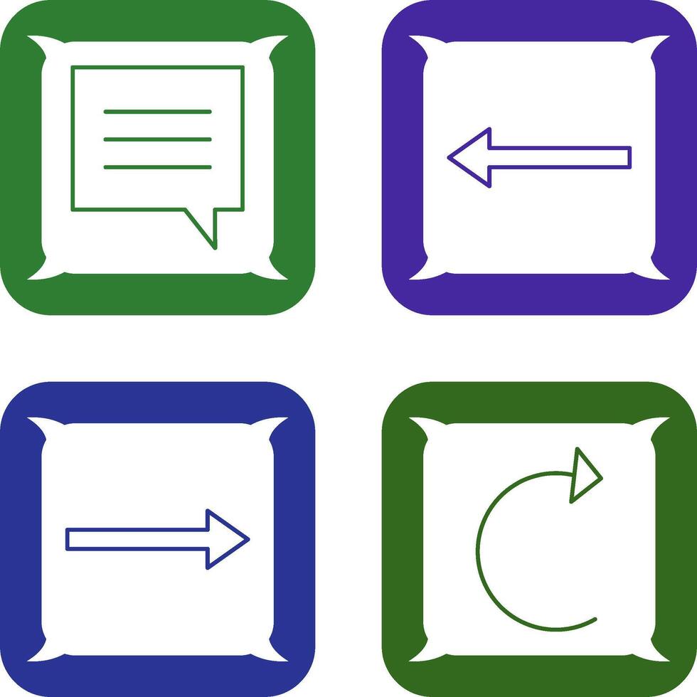 single chat bubble and left arrow Icon vector