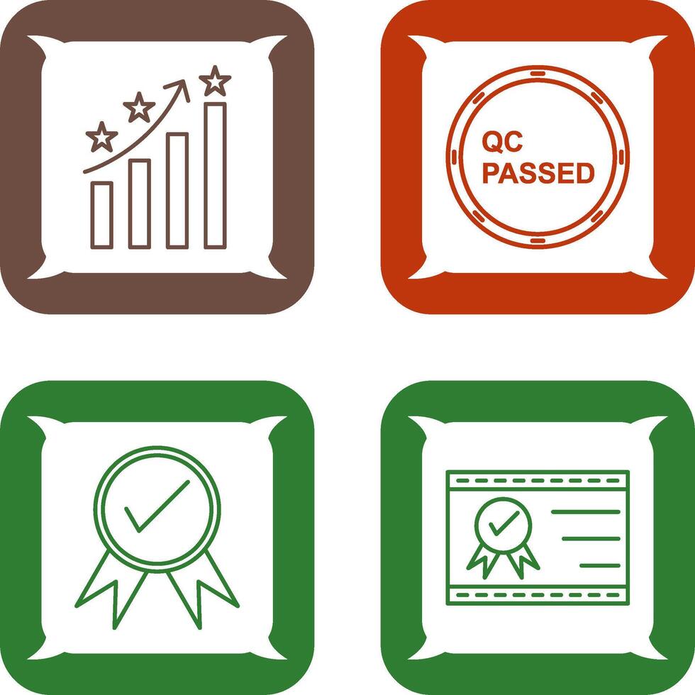 Reputation Management and QC Passed Icon vector