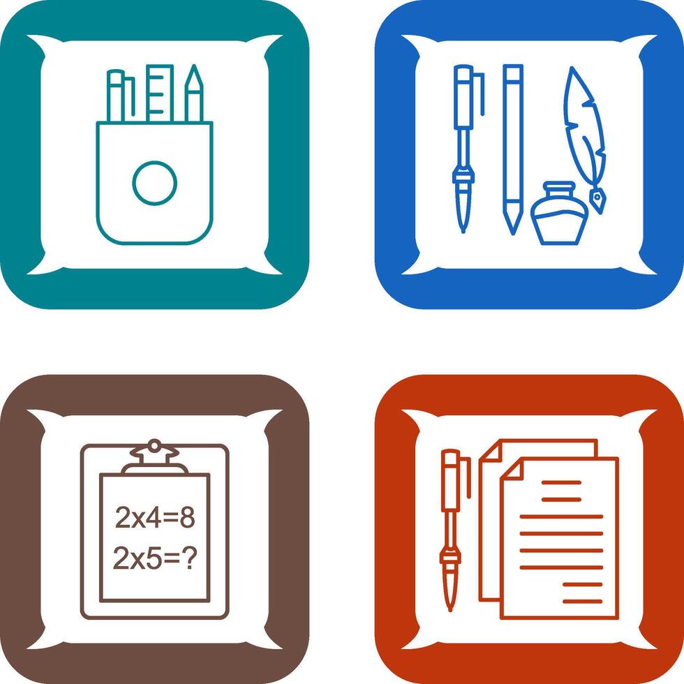 Stationery and Writing Equipment Icon vector