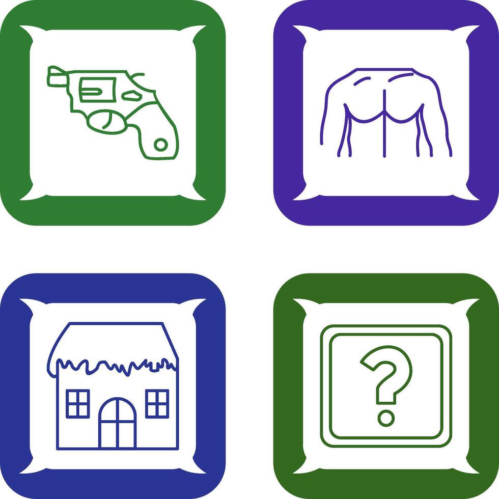 Revolver and Chest Icon vector