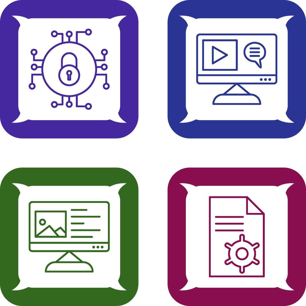 Data Security and Content Production Icon vector