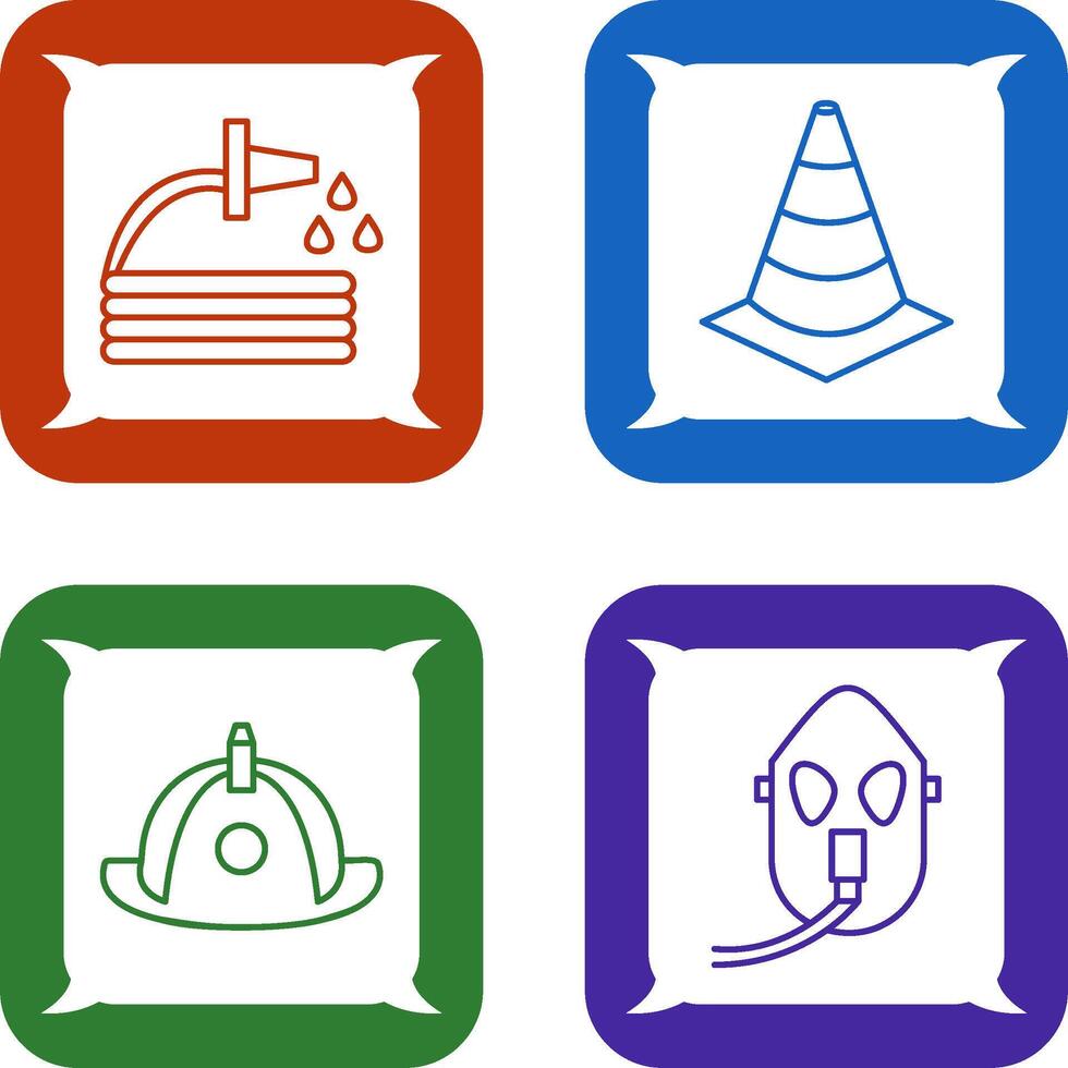 water hose and cone Icon vector
