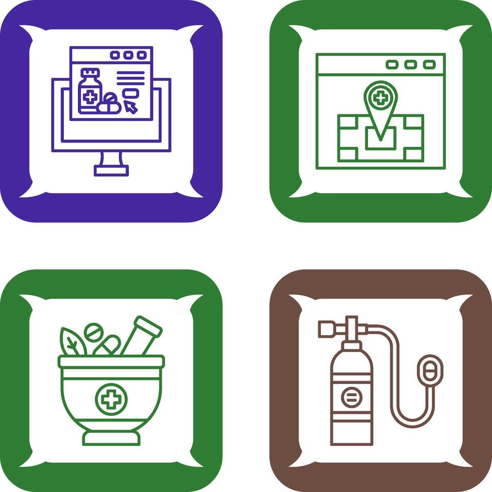 Online store and Locatation Icon vector