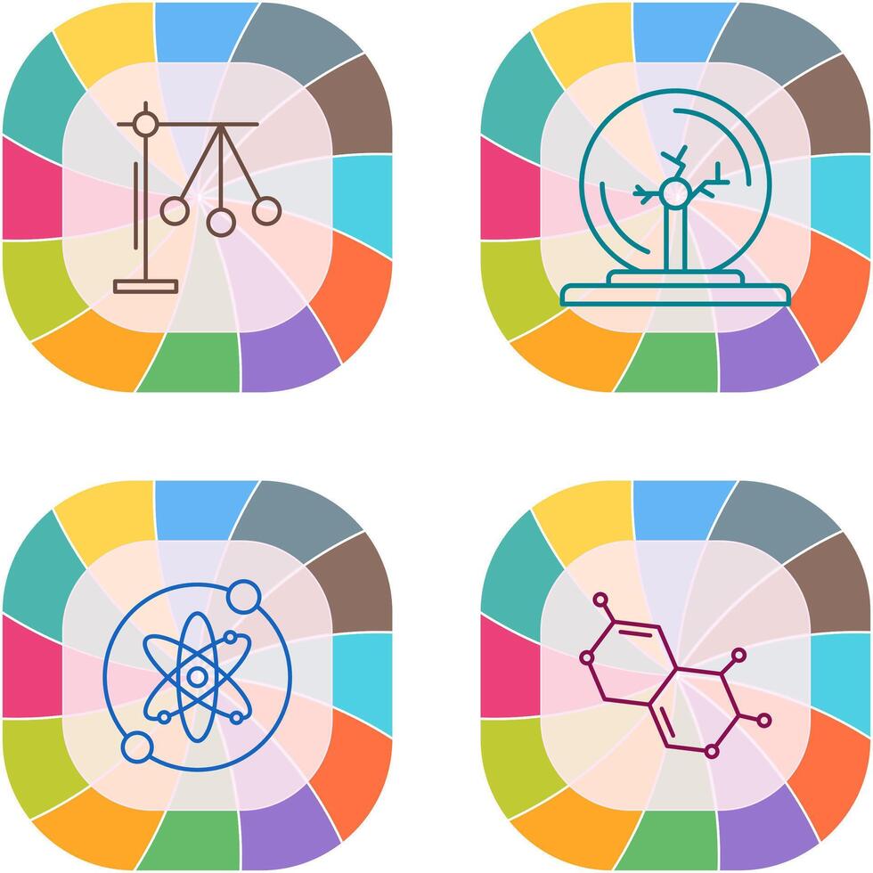 Pendulum and Plasma Ball Icon vector