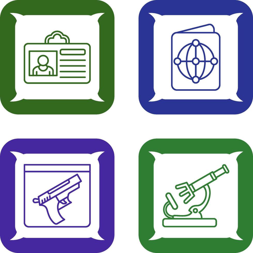 Criminal Card and Passport Icon vector
