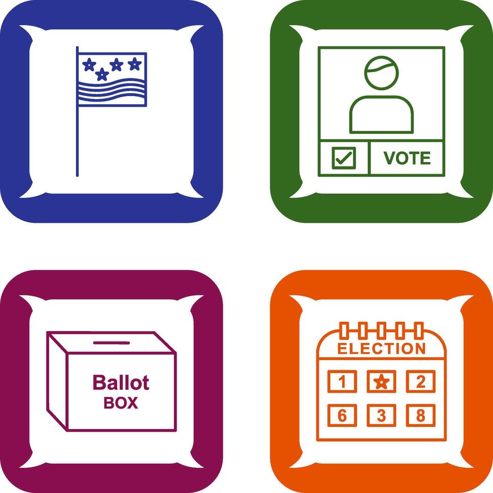 Flags and Candidate Banner Icon vector