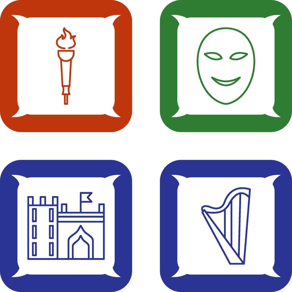 Museum Torch and Ancient Icon vector