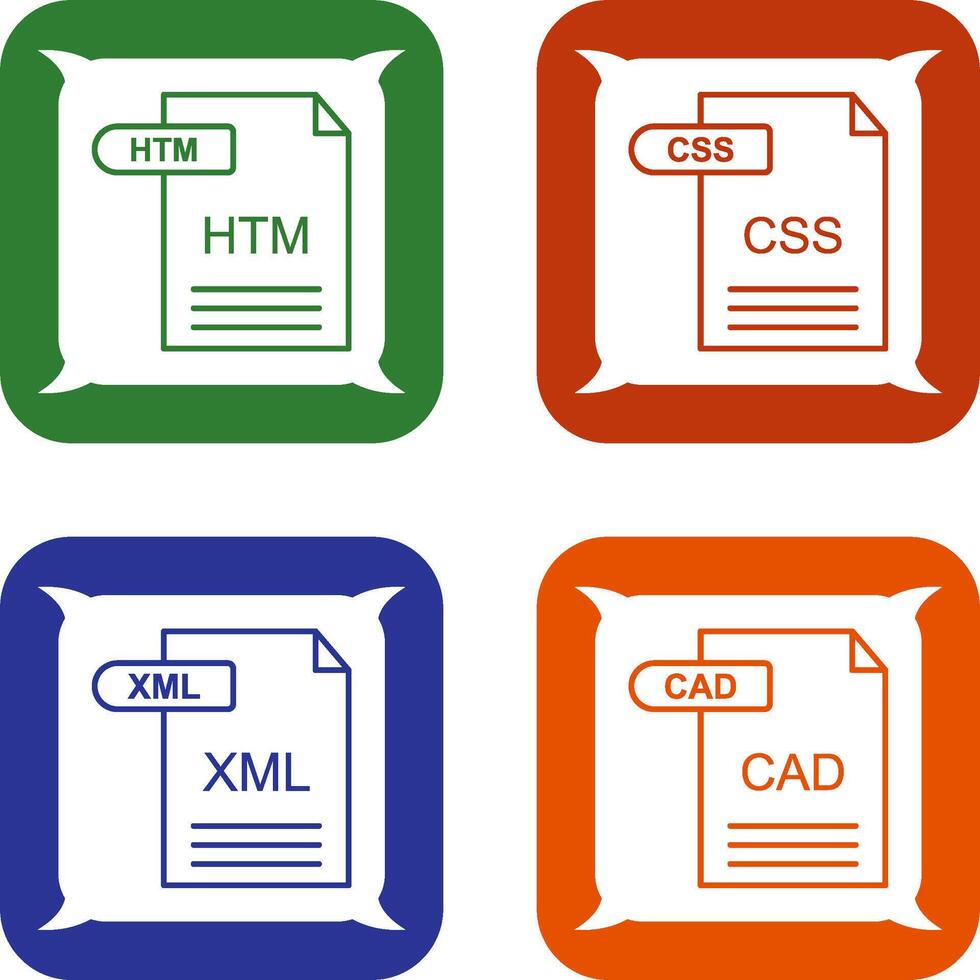 HTM and CSS Icon vector