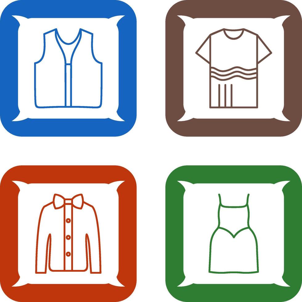 Swimming Vest and Accessory Icon vector