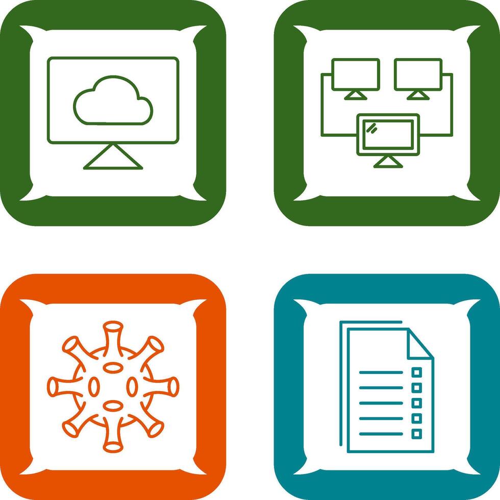 Cloud Systems and Connected Icon vector