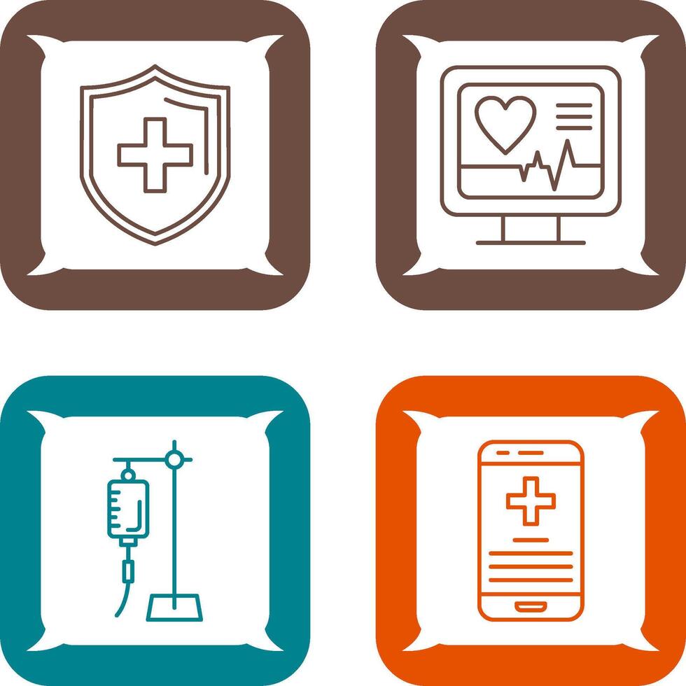 Protection and Plus Icon vector
