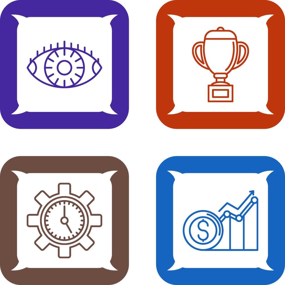 Vision and trophy Icon vector