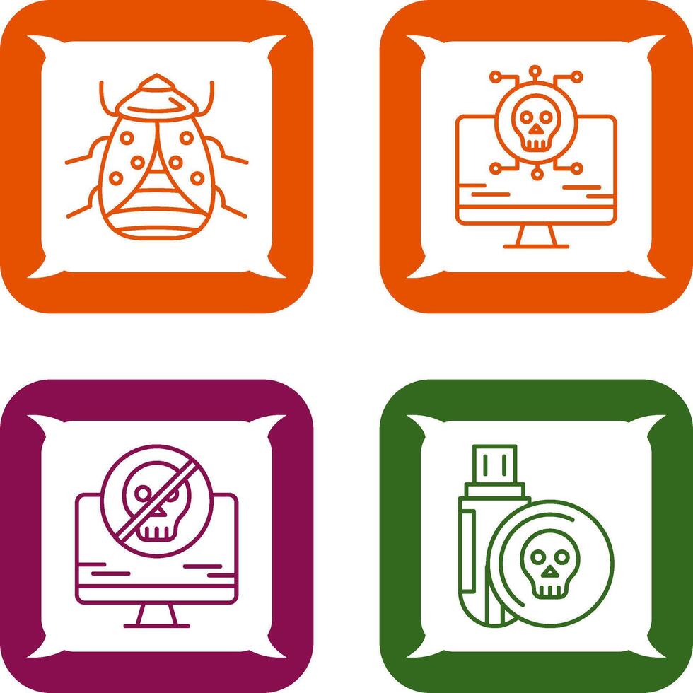 Bug and Virus Icon vector