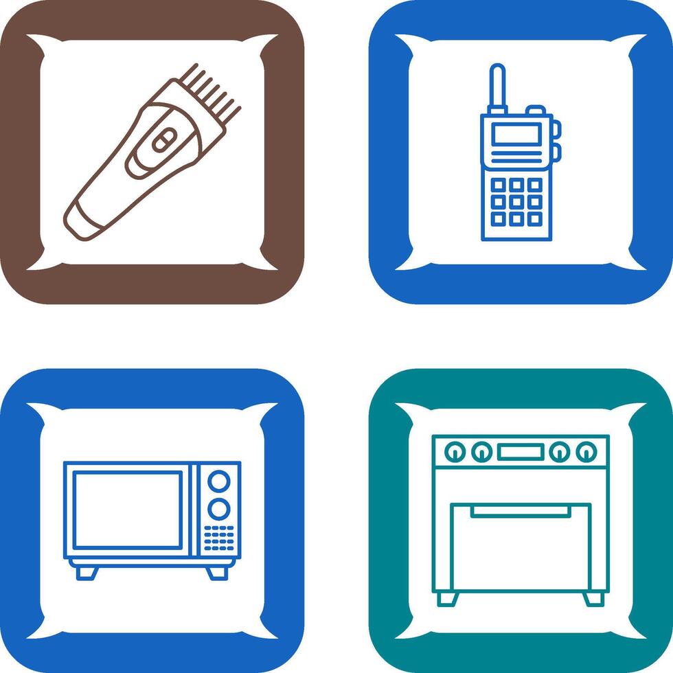 Trimmer and Communication Icon vector