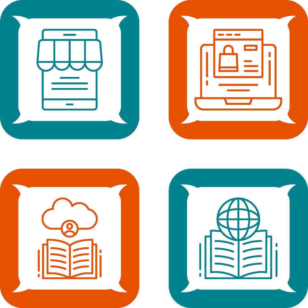 Online Store and Online Shopping Icon vector