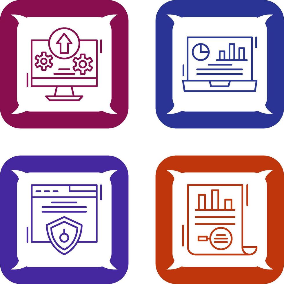 Upload and Dashboard Icon vector