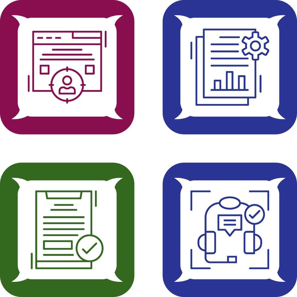 Target Audience and SEO Report Icon vector
