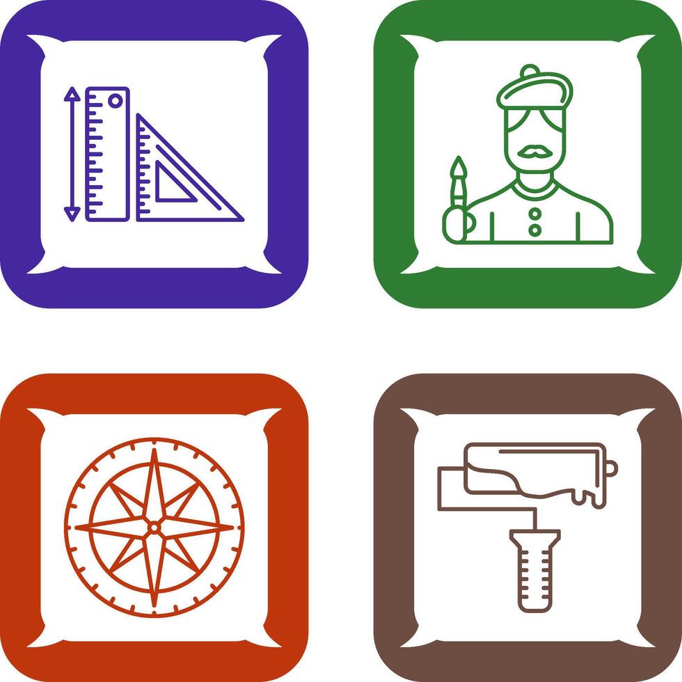 Rules and Artist Icon vector
