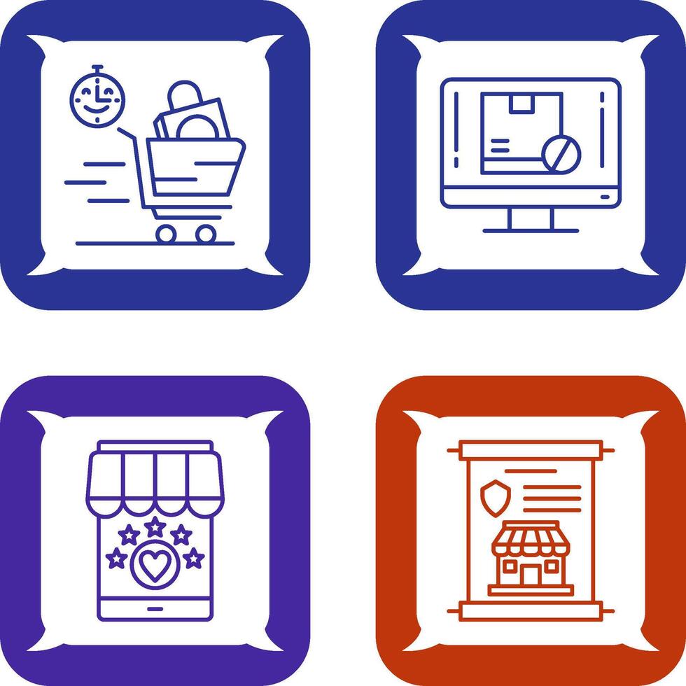 Happy Hour and Out of Stock Icon vector