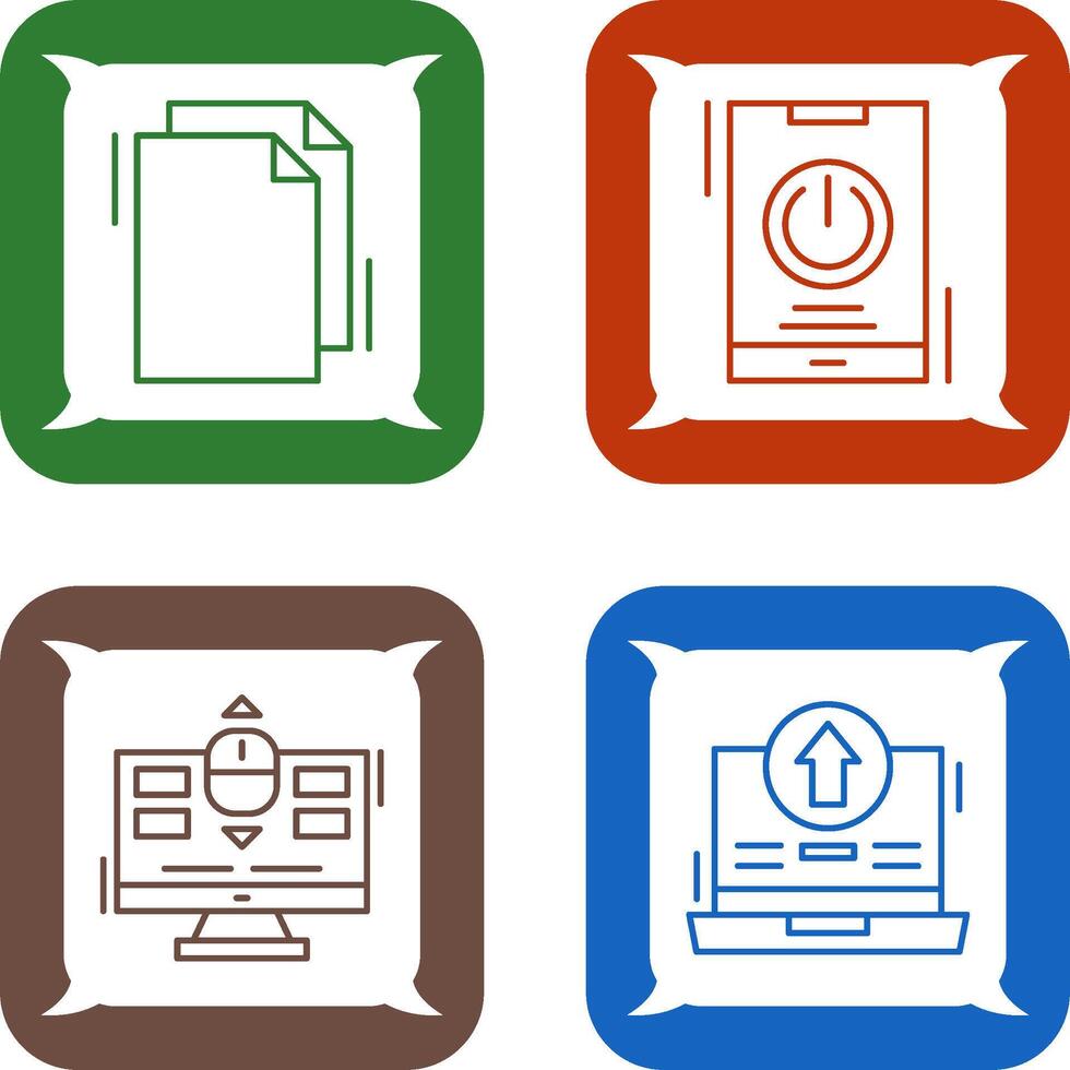 Copy and Power Icon vector