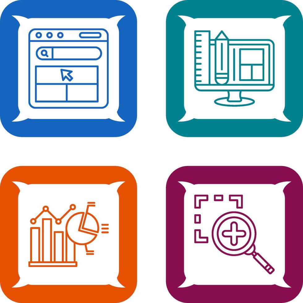 Website and Web Design Icon vector