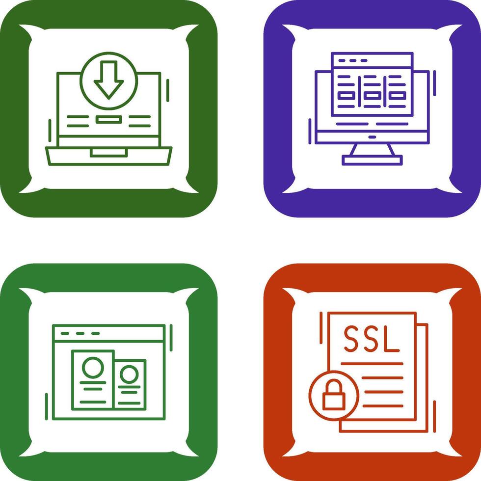 Downlaod and Layout Icon vector