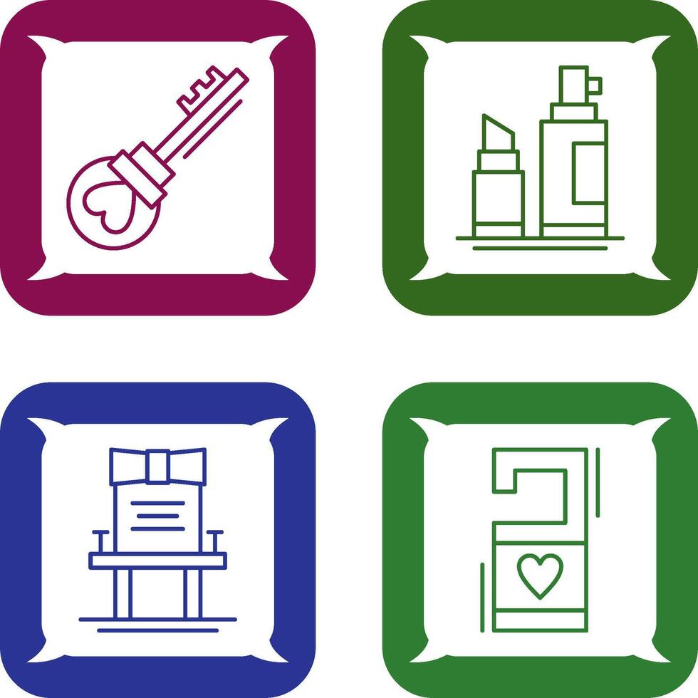 Key and Make up Icon vector
