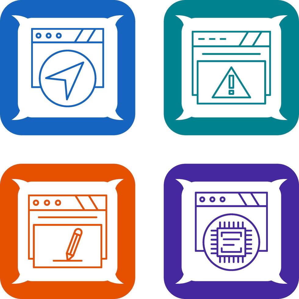 Navigation and Alert Icon vector