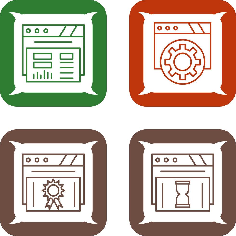 Dashboard and Browser Icon vector