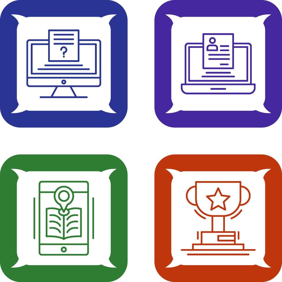 Quiz and Registration Icon vector