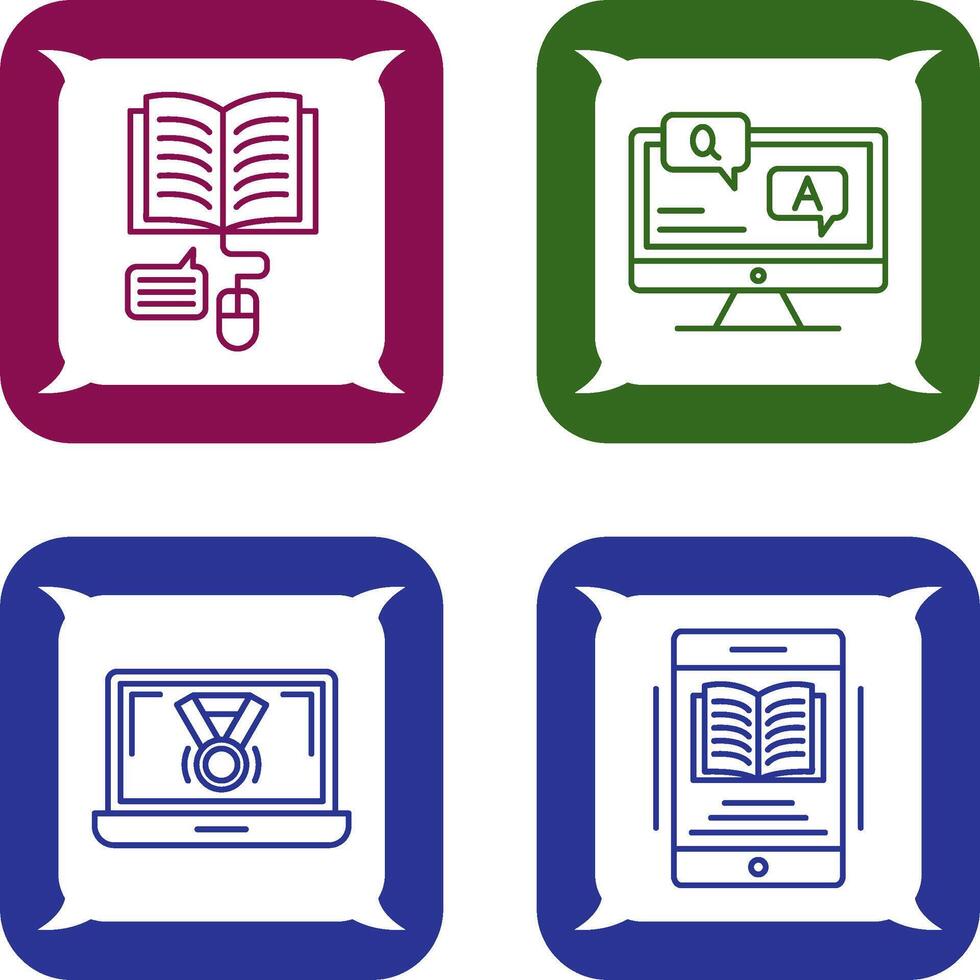 Online Learning and Faq Icon vector