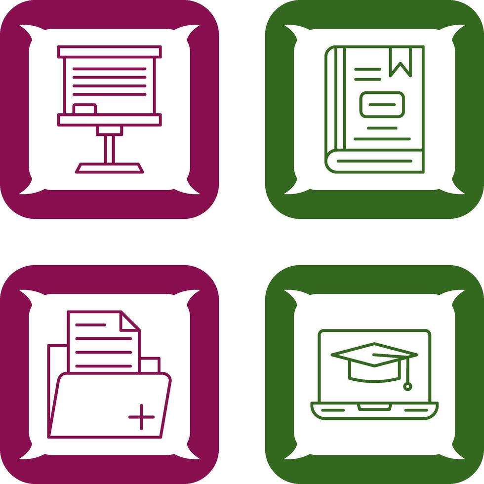 Board and Book Icon vector