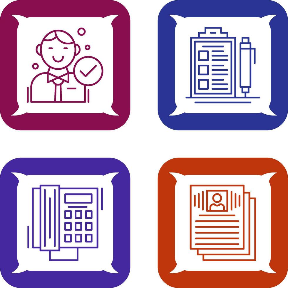 Hire and Check List Icon vector