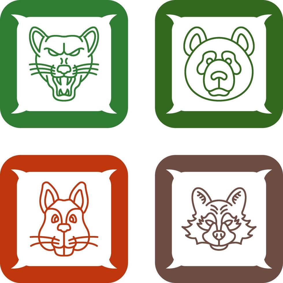 Wolf and Panda Icon vector