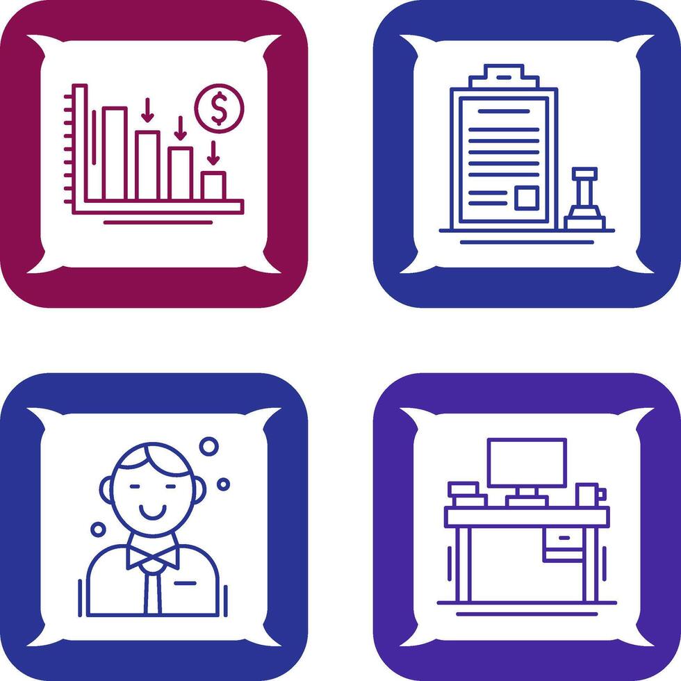Loss and Stamp Icon vector