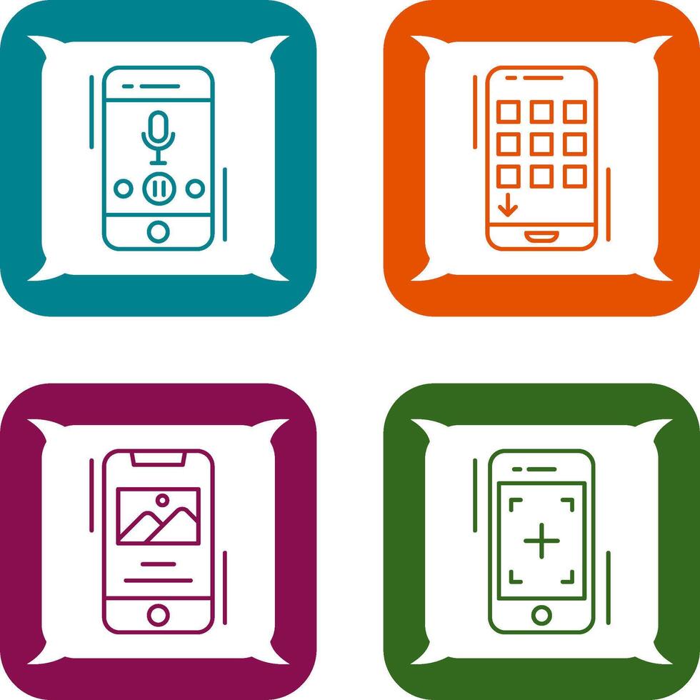 Voice Record and Device Icon vector