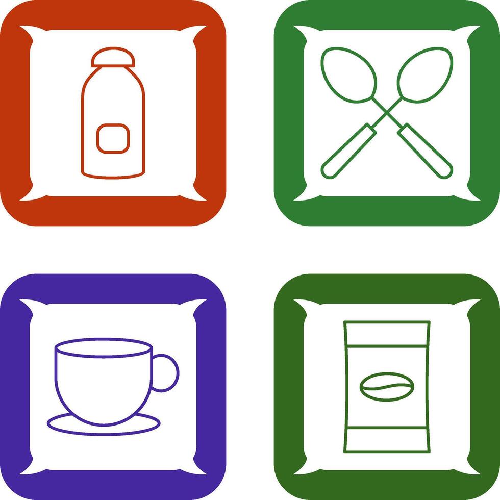 syrup and spoon Icon vector