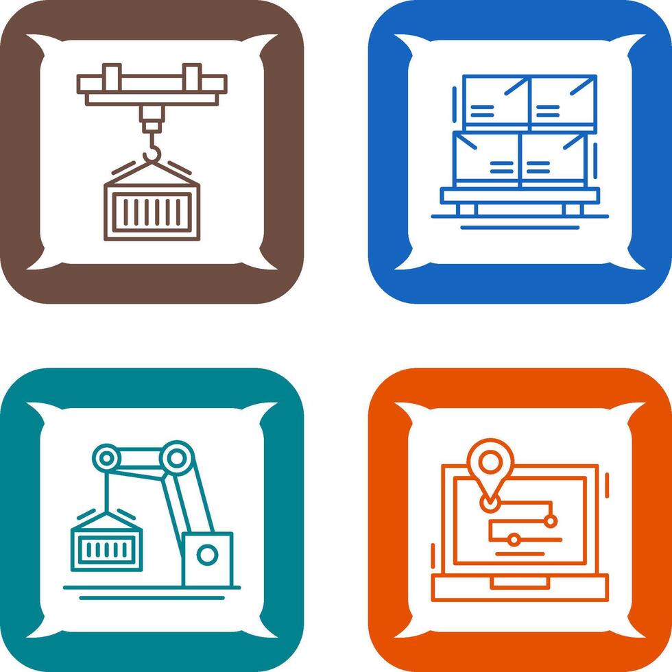 crane and stock Icon vector