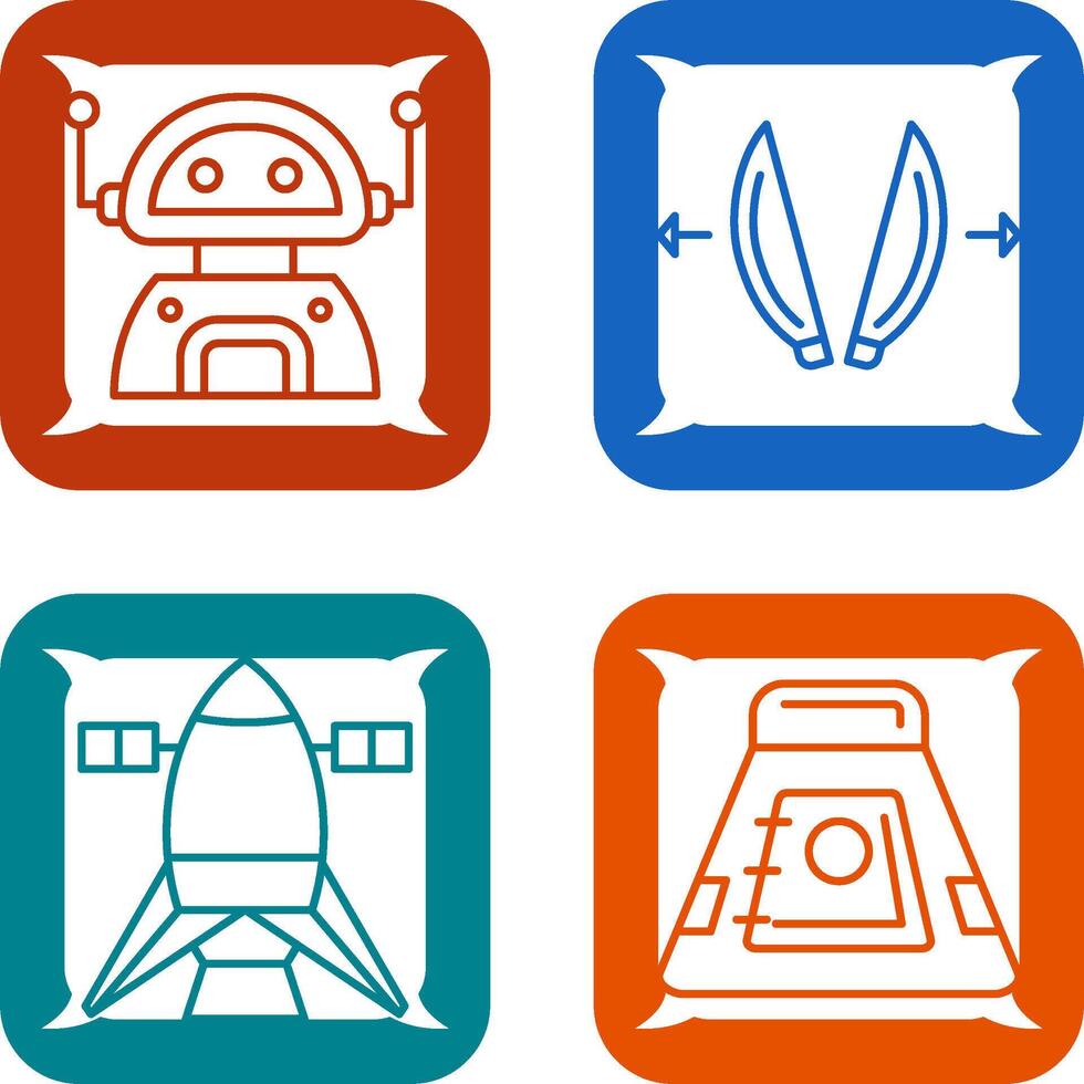 robot and playload Icon vector