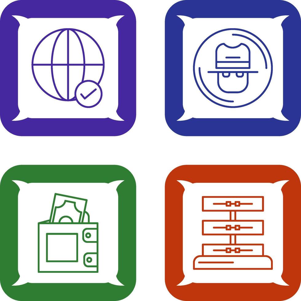 Internet and Spy Icon vector
