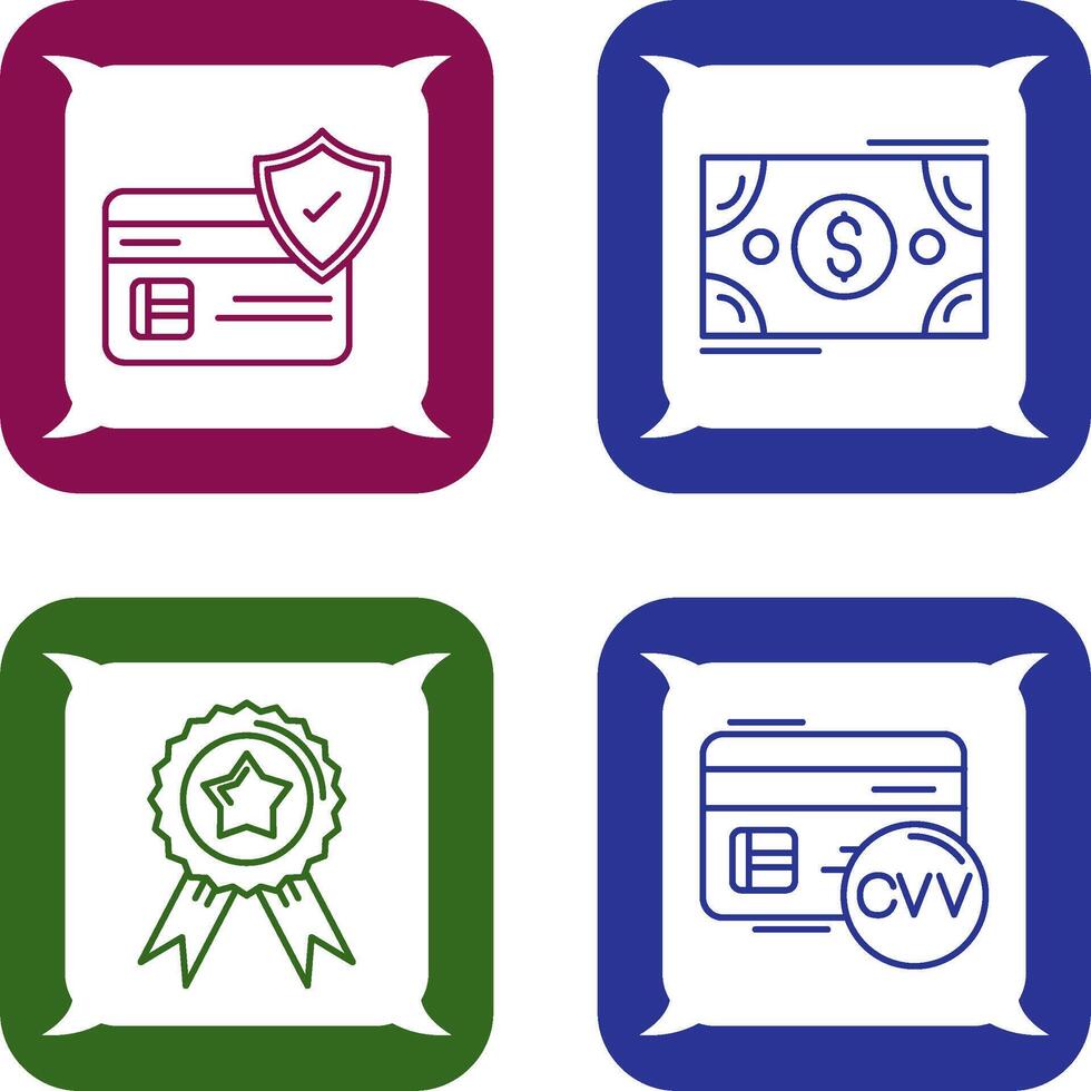 Card Protection and Dollar Icon vector