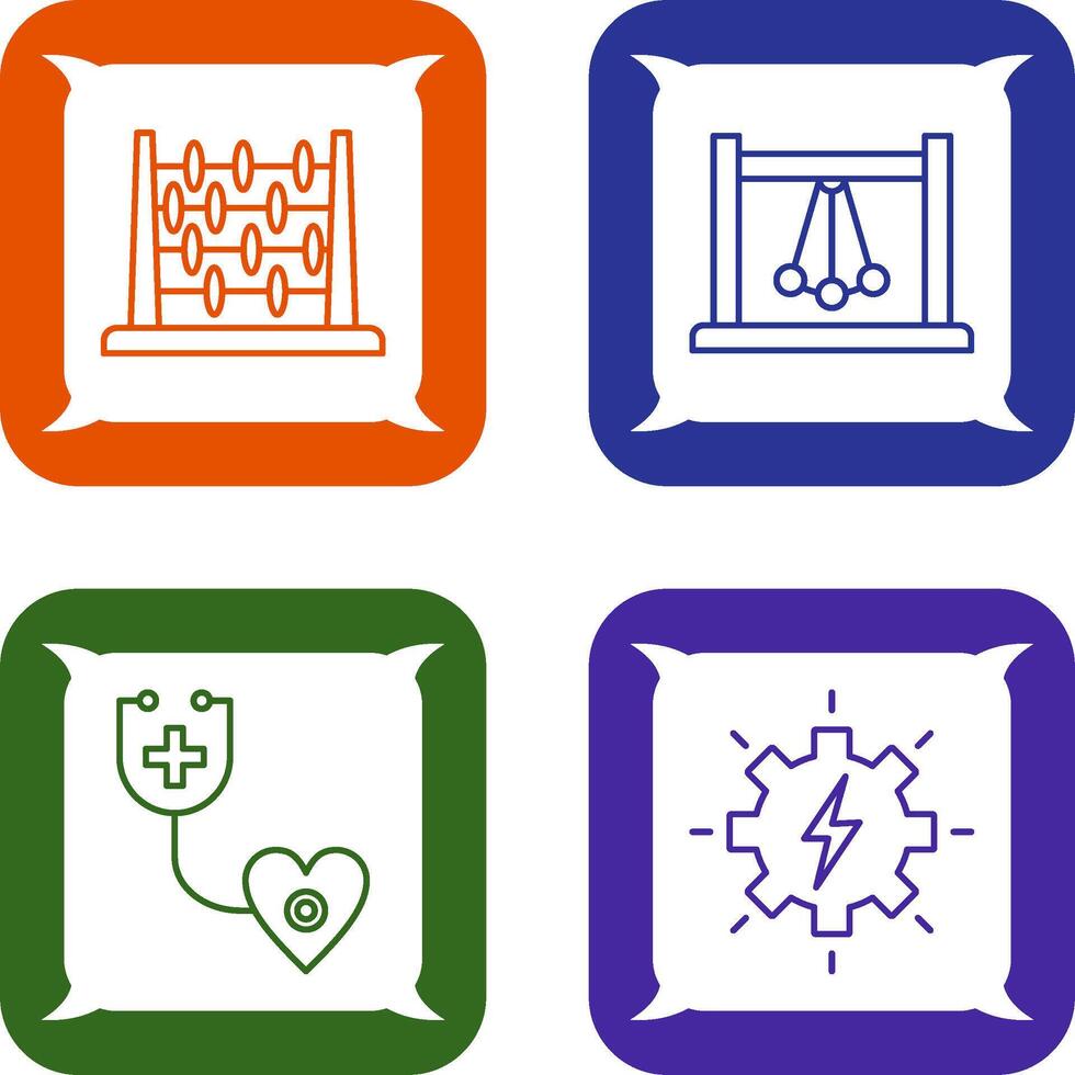 Abacus and Pendulum Icon vector