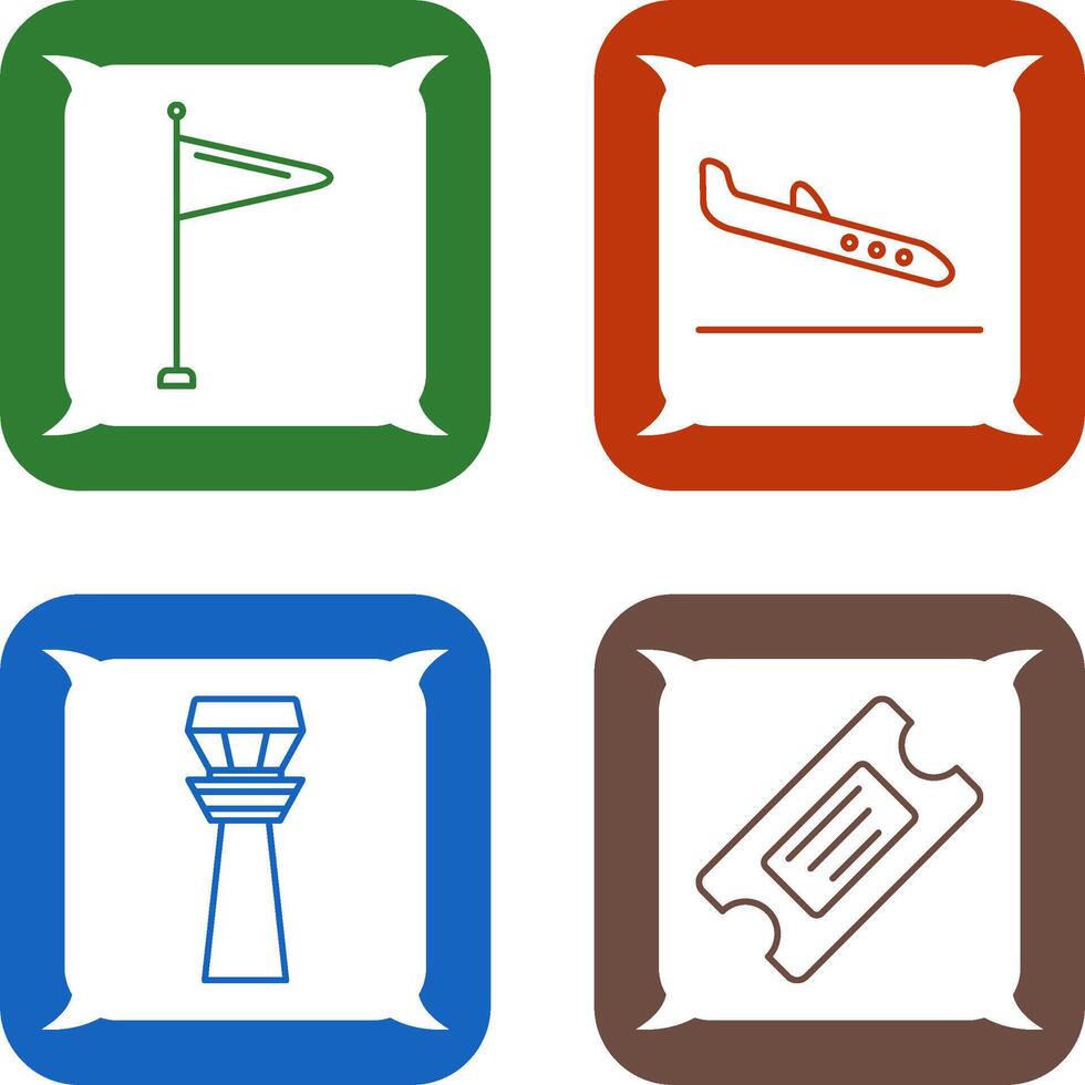 Wind Sign and Arrival Icon vector