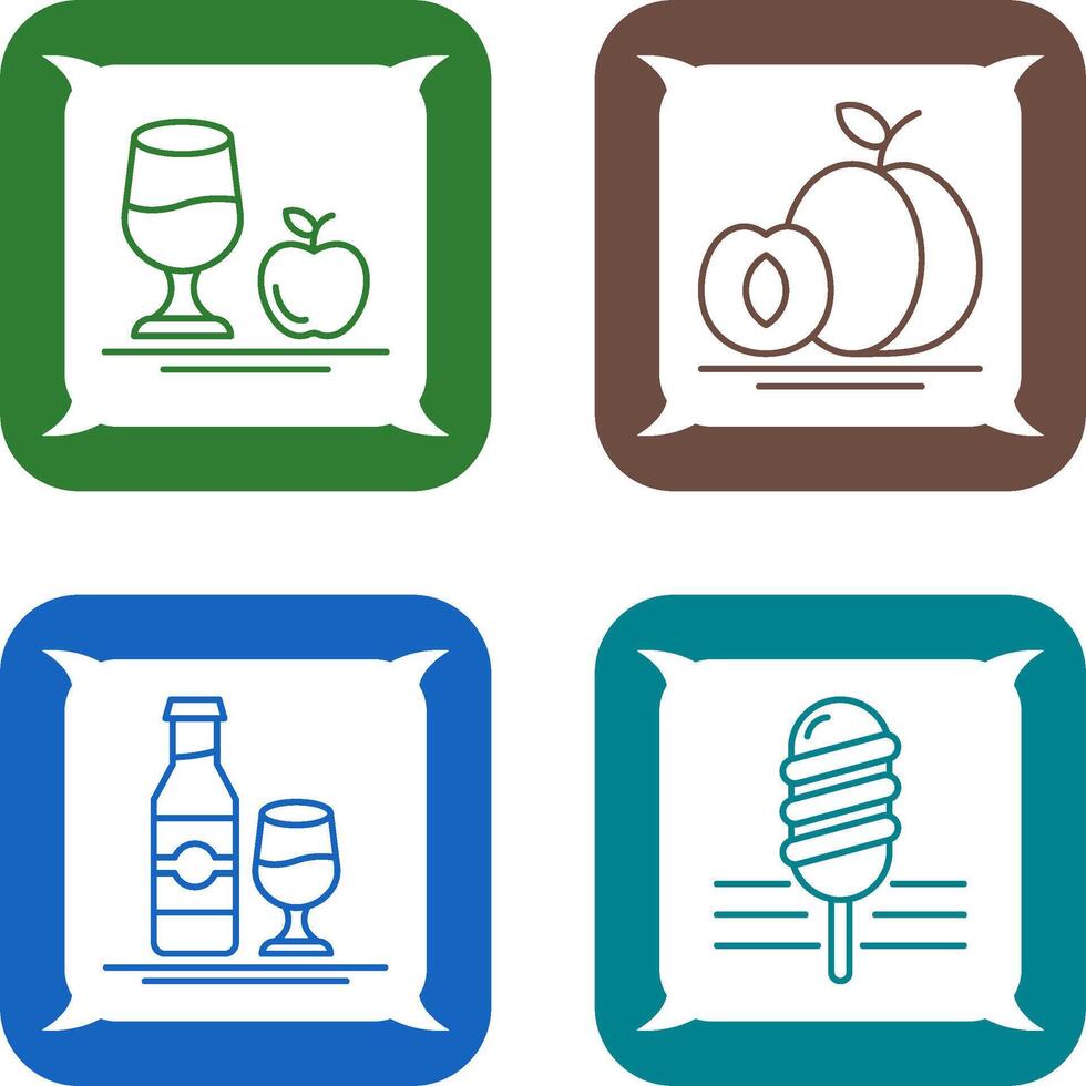 Healthy and Apricot Icon vector