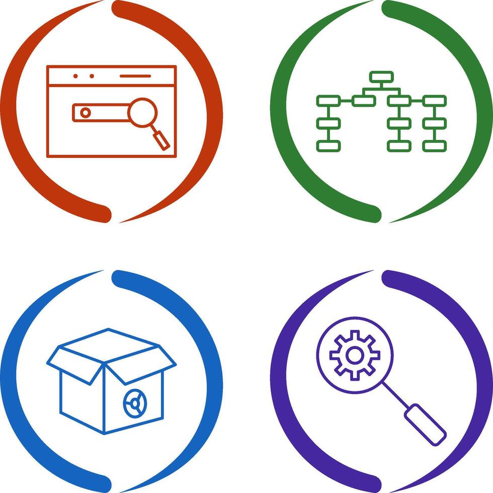 SEO And Seo structure Icon vector
