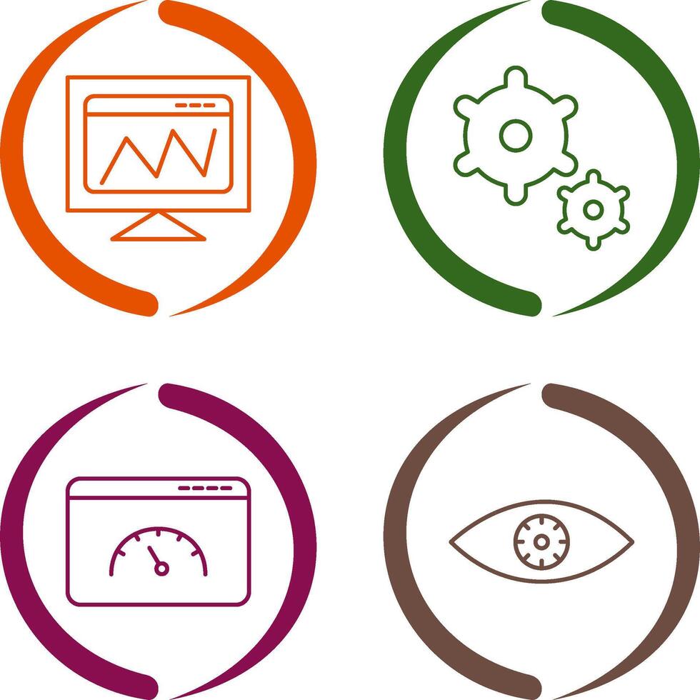 web analysis and preferences Icon vector