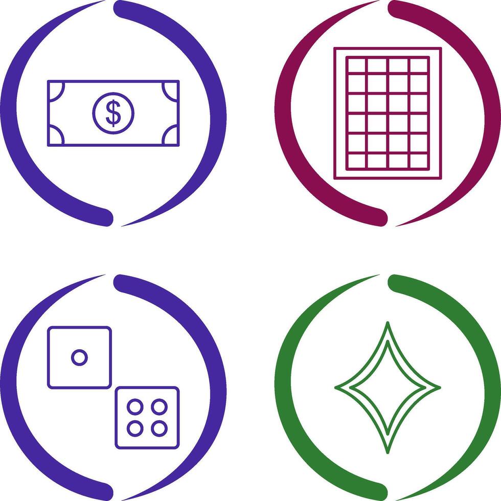 dollar bill and table of rates Icon vector